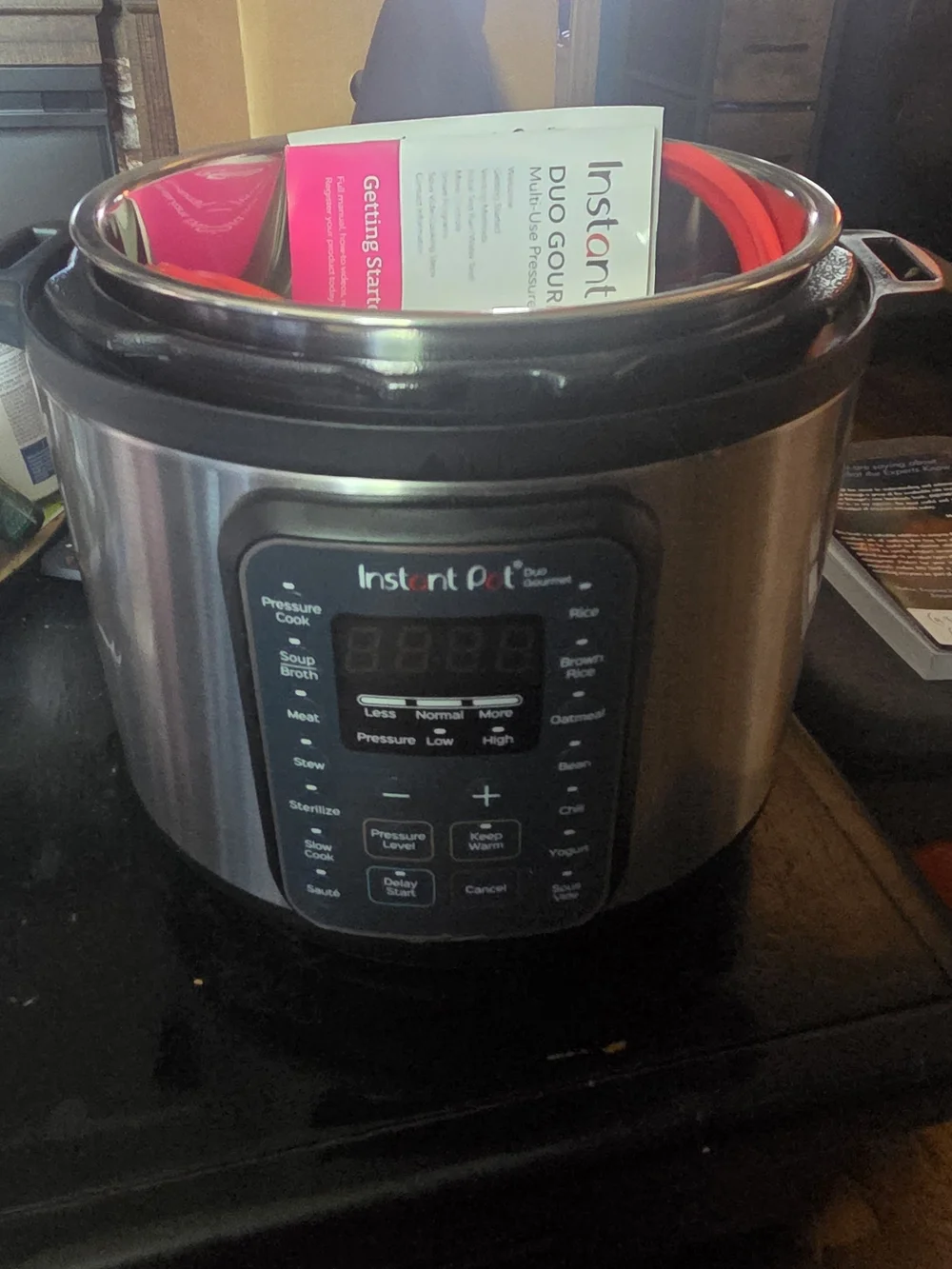 Insta Pot Gourmet Stainless Steel Electric Pressure Cooker - Black